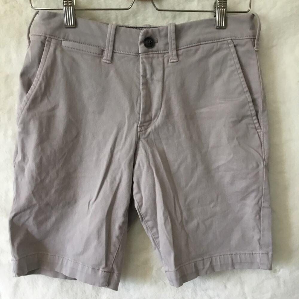 Express Light Khaki Stretch Slim Chino Shorts